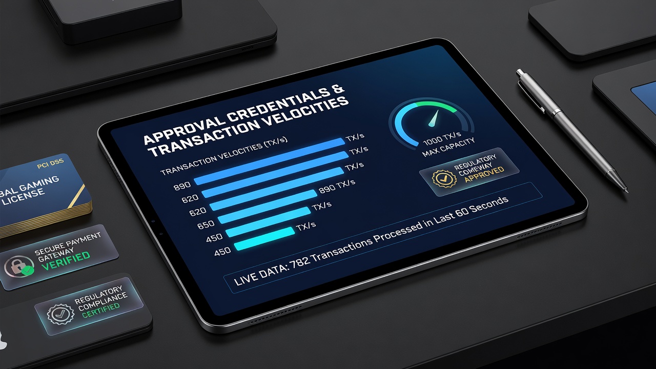 Analytics dashboard displaying transaction velocity metrics tied to approval credential status