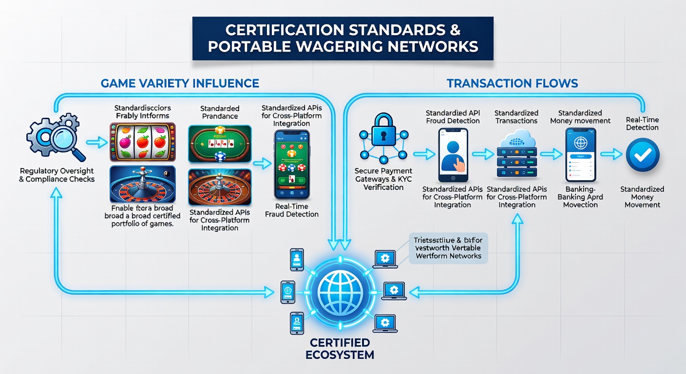 Transaction processing pathways regulated by certification standards in mobile betting