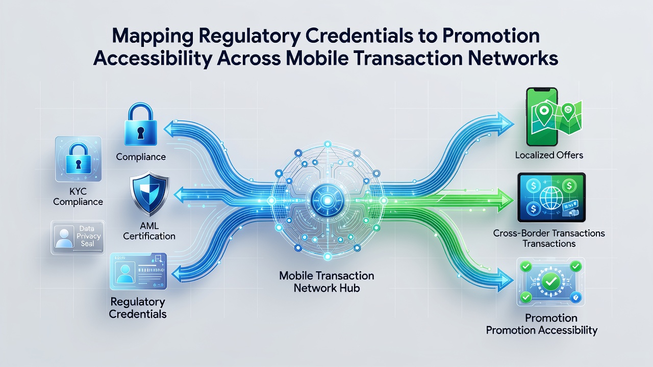 Regulatory frameworks and mobile transaction networks visualized through interconnected digital pathways