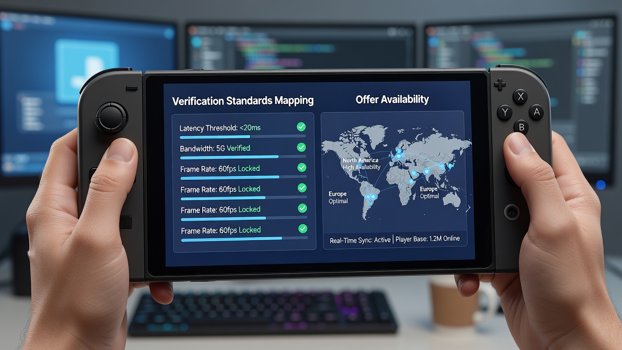 Mobile screen showing mapped verification flow and active gaming offers