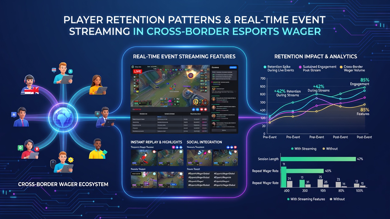 Data visualization showing player retention curves correlated with real-time streaming engagement in international esports betting platforms