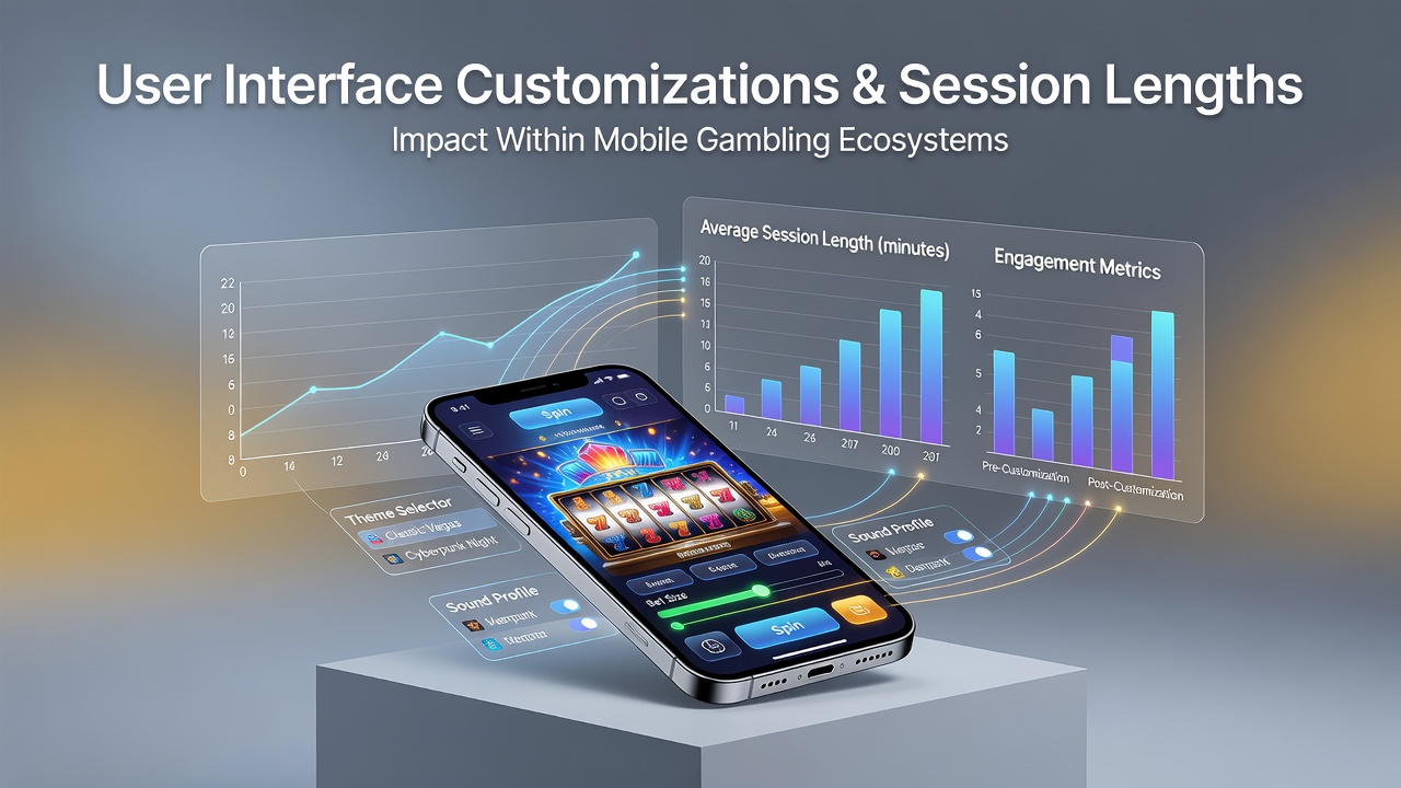Mobile gambling app interface showing customizable dashboard elements and quick-access controls