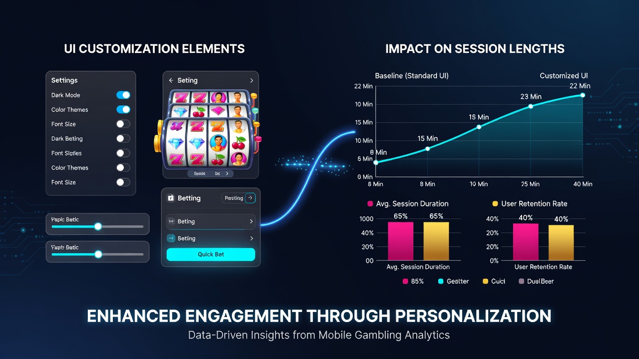 Analytics dashboard displaying session duration trends linked to user interface preference selections